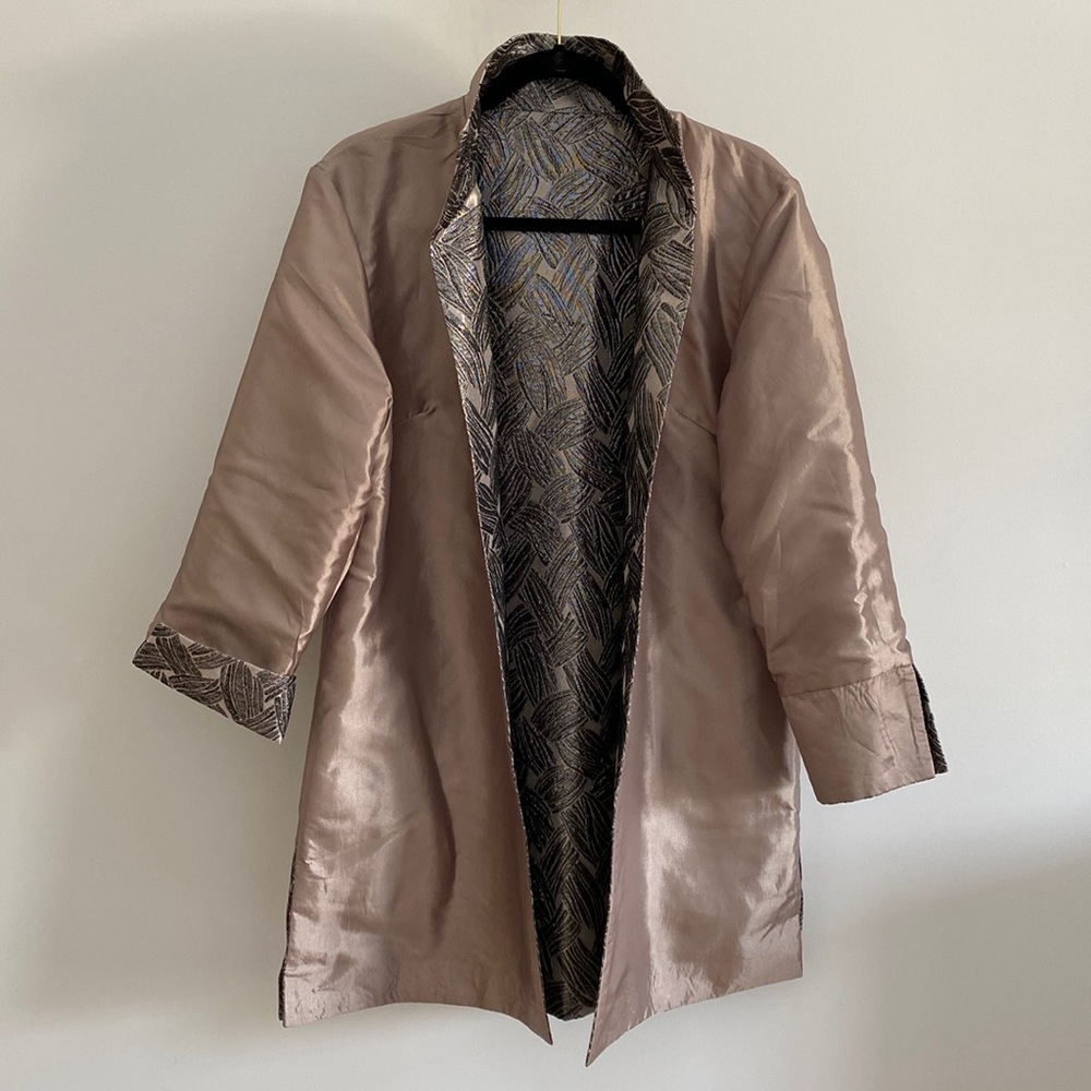 Grace Chuang XL Kimono metallic copper jacket